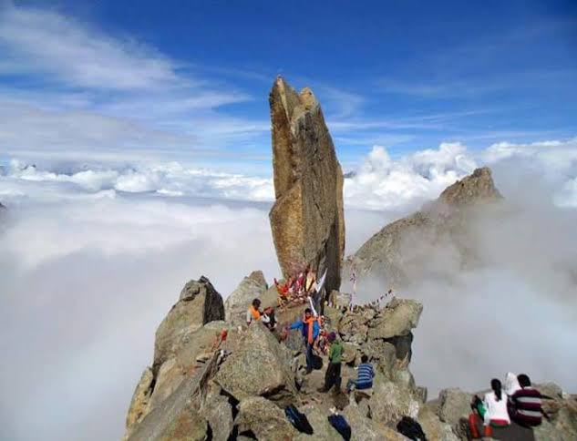 Kinnaur Kailash viewpoint in winter