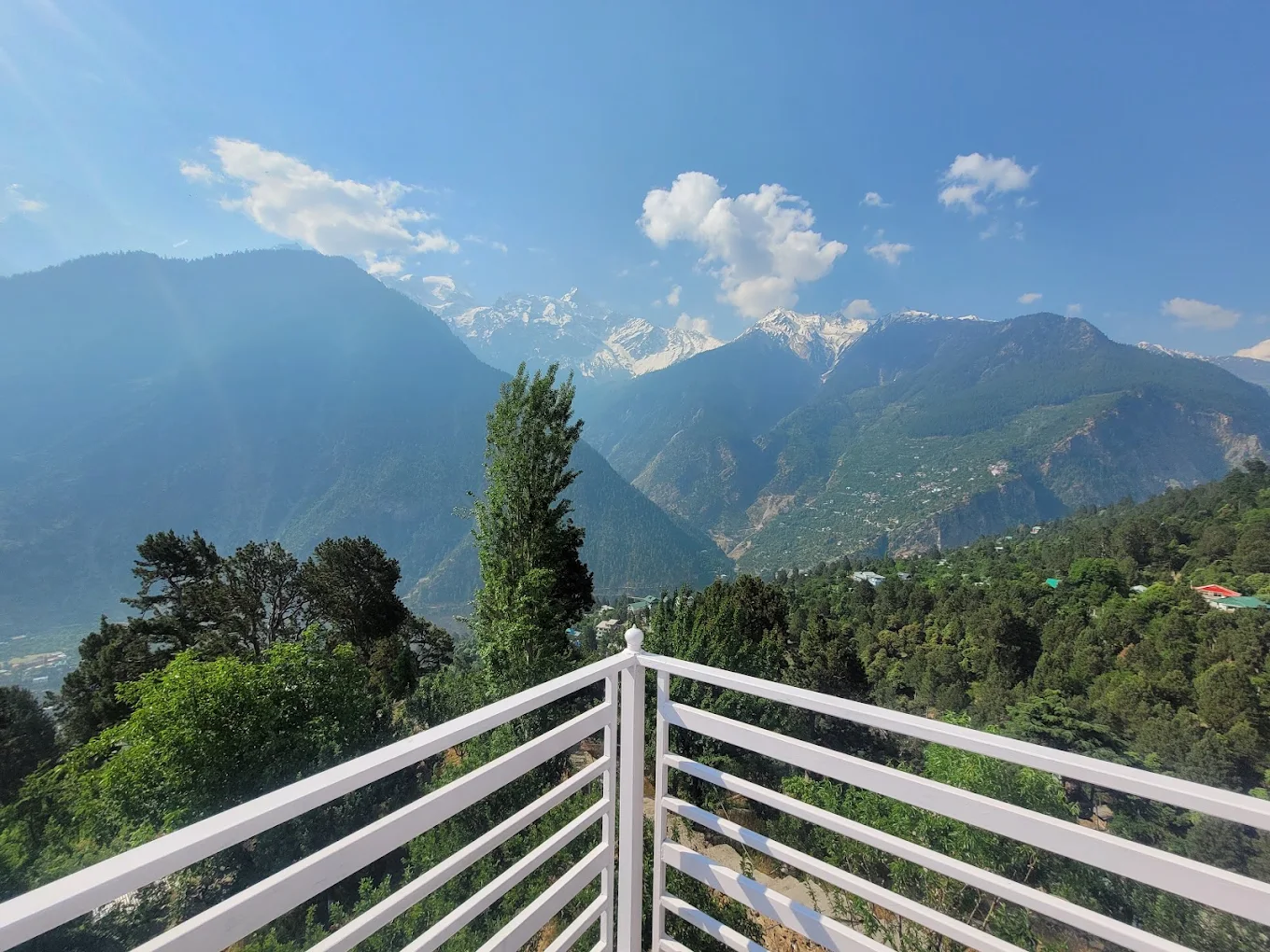 Kinnaur mountain scenery and terrace view from Kalpa