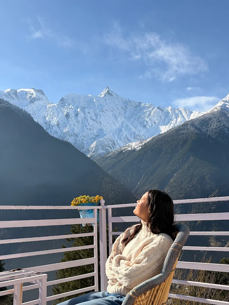 Traditional Himachali wooden interiors at KinVatika Homestay